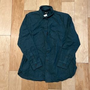 Madewell Oversized Flannel, size S, in Midnight Green - unworn w/ tags a…